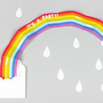 Geburtstags-Einladung mit Regenbogen