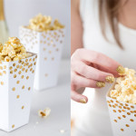 Goldene Popcorn-Schachtel